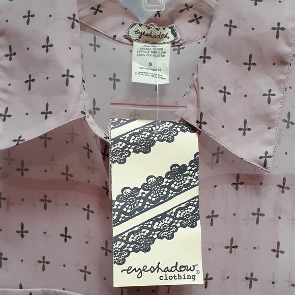 Blouse.  Pink barely sheer - Picture 4 of 9